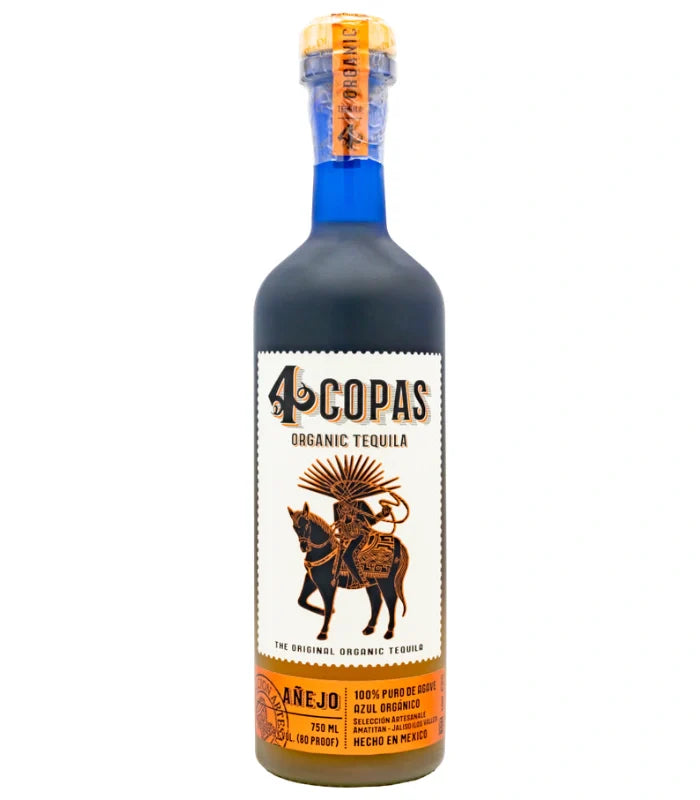 4 Copas Organic Tequila Añejo 750mL