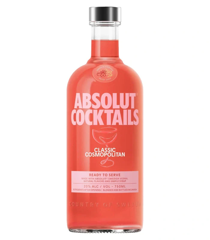Absolut Vodka Cocktails Classic Cosmopolitan 750mL