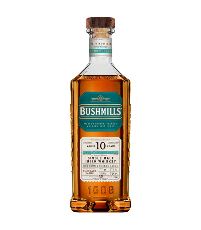 Bushmills 10 Year Private Reserve Bordeaux Casks Irish Whiskey