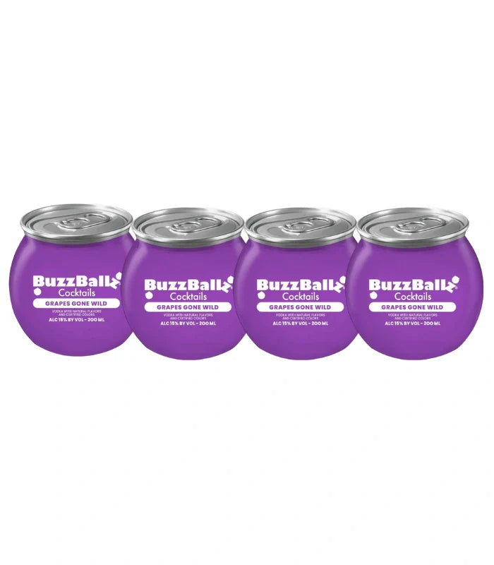 Buzzballz Grapes Gone Wild Pre-Mixed Cocktails 4-Pack