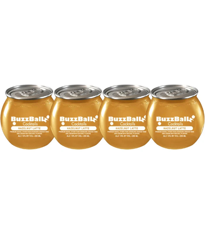 Buzzballz Hazelnut Latte Pre-Mixed Cocktails 4-Pack