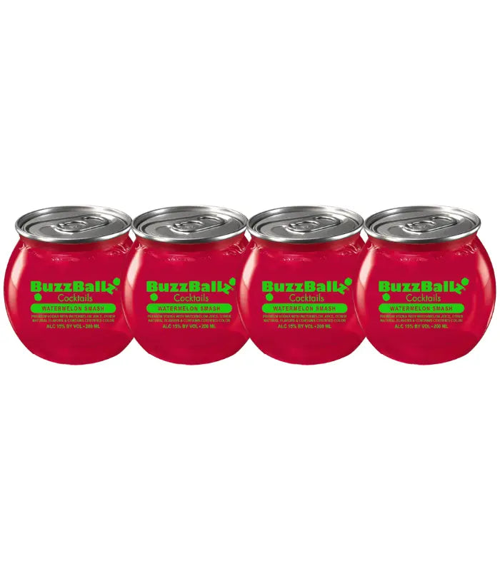 Buzzballz Watermelon Smash Pre-Mixed Cocktails 4-Pack
