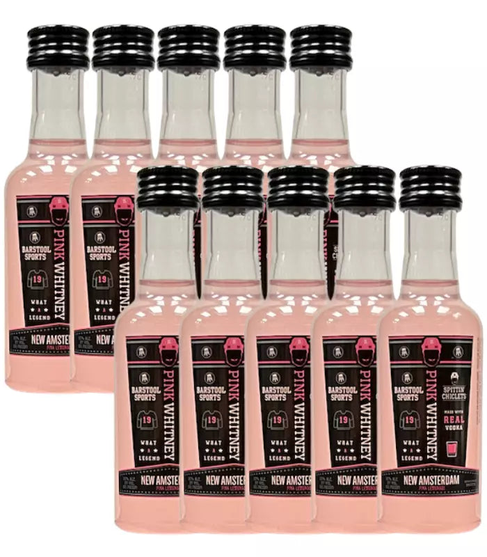 New Amsterdam Pink Whitney Vodka Shooters 10 x 50mL