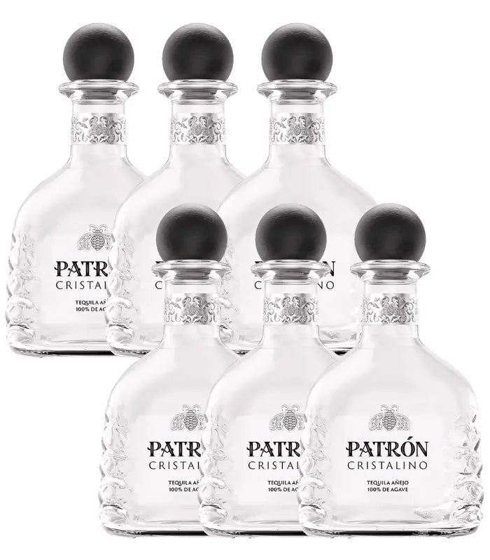 Patron Cristalino Anejo Tequila 6-Pack Bundle