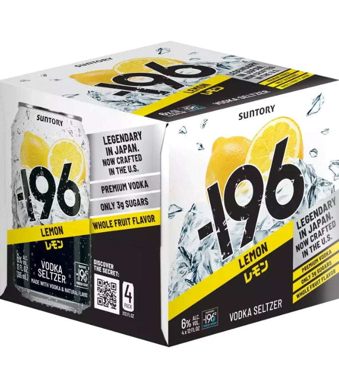 Suntory -196 Lemon Vodka Seltzer 4-Pack