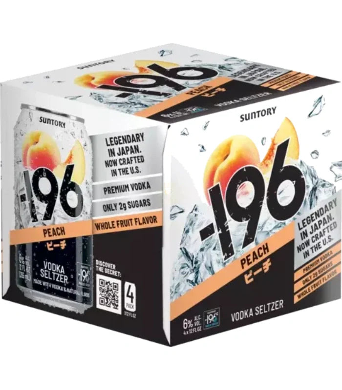 Suntory -196 Peach Vodka Seltzer 4-Pack