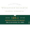 Woodford Reserve Barrel Strength Straight Rye Whiskey 700mL