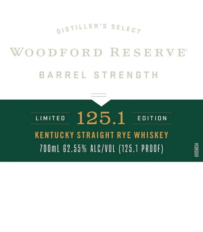 Woodford Reserve Barrel Strength Straight Rye Whiskey 700mL