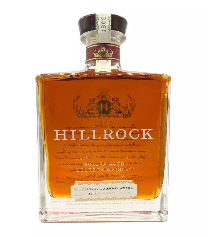 Hillrock Solera Aged Bourbon Barbados Rum Finish 750mL