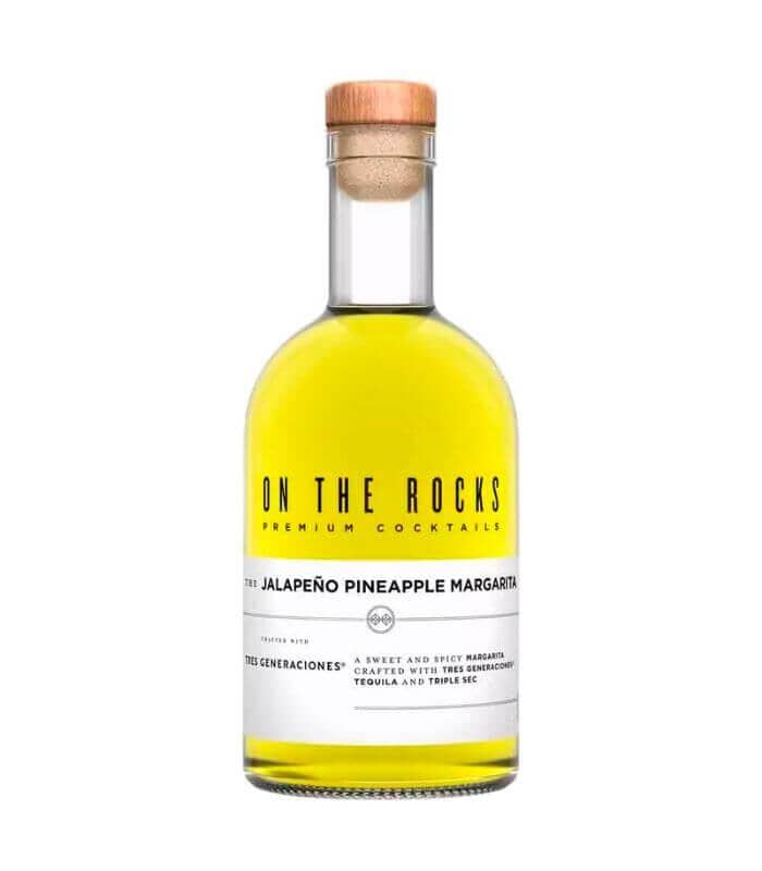 On The Rocks Jalapeño Pineapple Margarita Tres Generaciones Tequila Premium Cocktails 375mL