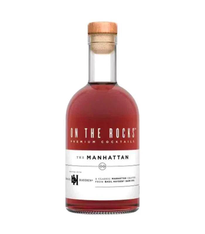 On The Rocks The Manhattan Basil Hayden Whiskey Premium Cocktails 375mL