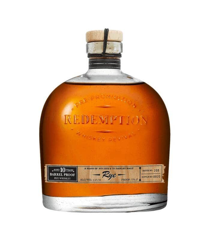 Redemption 10 Years Barrel Proof Rye Whiskey 750mL