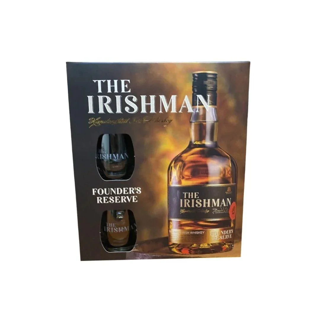 The Irishman Founder's Reserve with 2 Glasses Gift Set 750mL